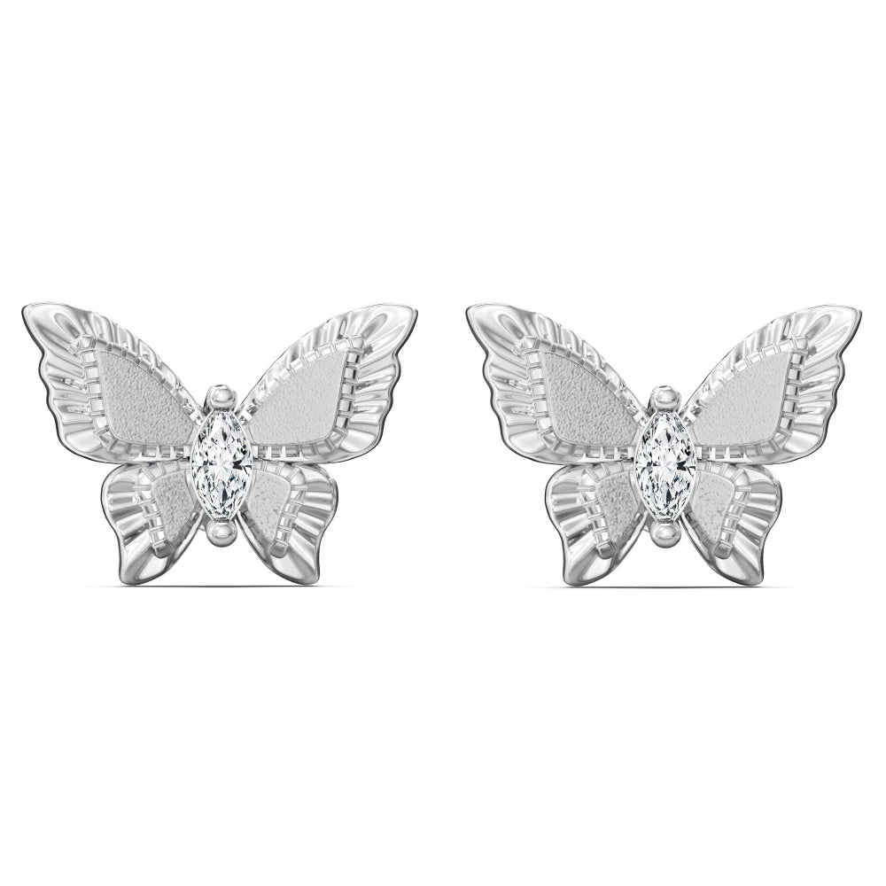 JAC Silver Fashion Fine Trend Design Jewellery S925 Silver Women Jewelry Accessories 5A Zirconia Butterfly Stud Earrings