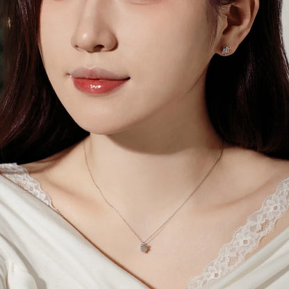 JAC Silver Tiny Delicate Women Jewelry Hypoallergenic Rhodium 14K Gold Plated Sterling Silver 5A Zirconia Gift Box Pendant Necklace