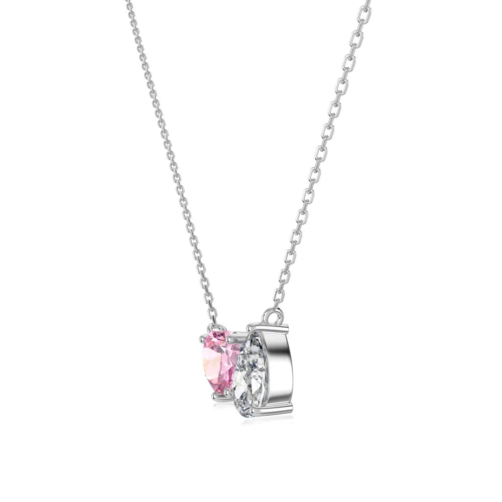 JAC Silver Trendy Design Jewelry Fine Fashion Rhodium Plated 925 Silver Link Chain Double 5A Zirconia Pendant Necklaces