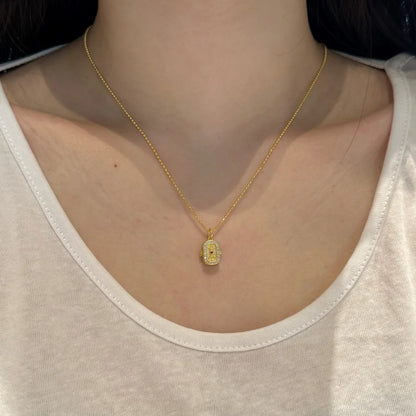 JAC Silver Exquisite Charm Jewelry 18K Gold Plated S925 Silver 5A Zirconia Openable Pendant Buddha Statues Link Chain Necklaces