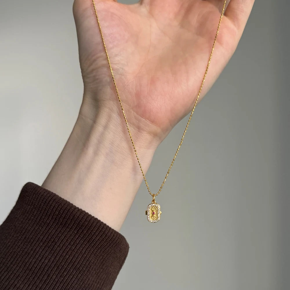 JAC Silver Exquisite Charm Jewelry 18K Gold Plated S925 Silver 5A Zirconia Openable Pendant Buddha Statues Link Chain Necklaces