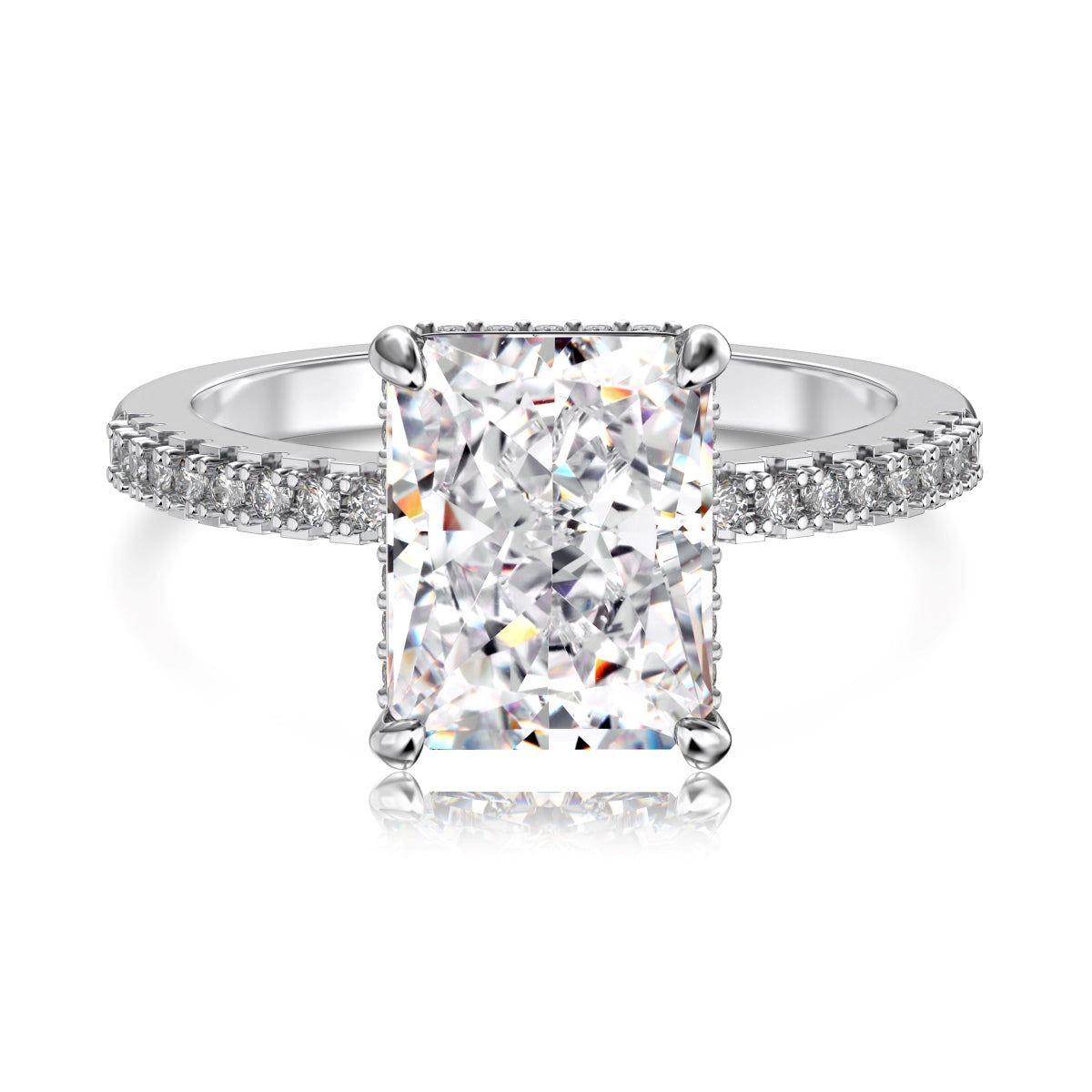 JAC Silver Women's 925 Sterling Silver Crushed Ice Ring