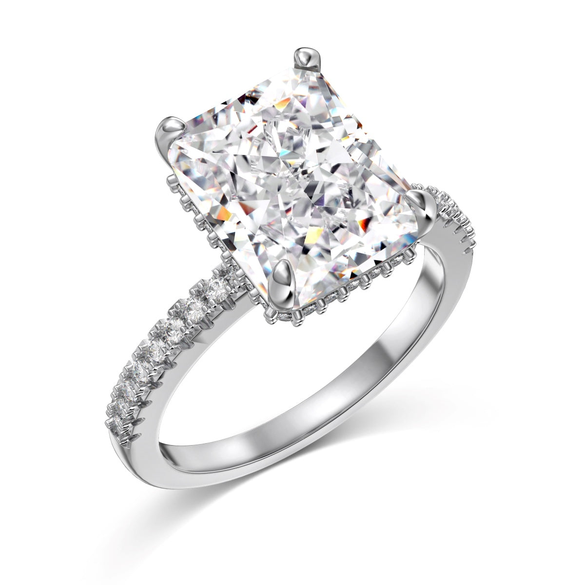 JAC Silver Women's 925 Sterling Silver Crushed Ice Ring