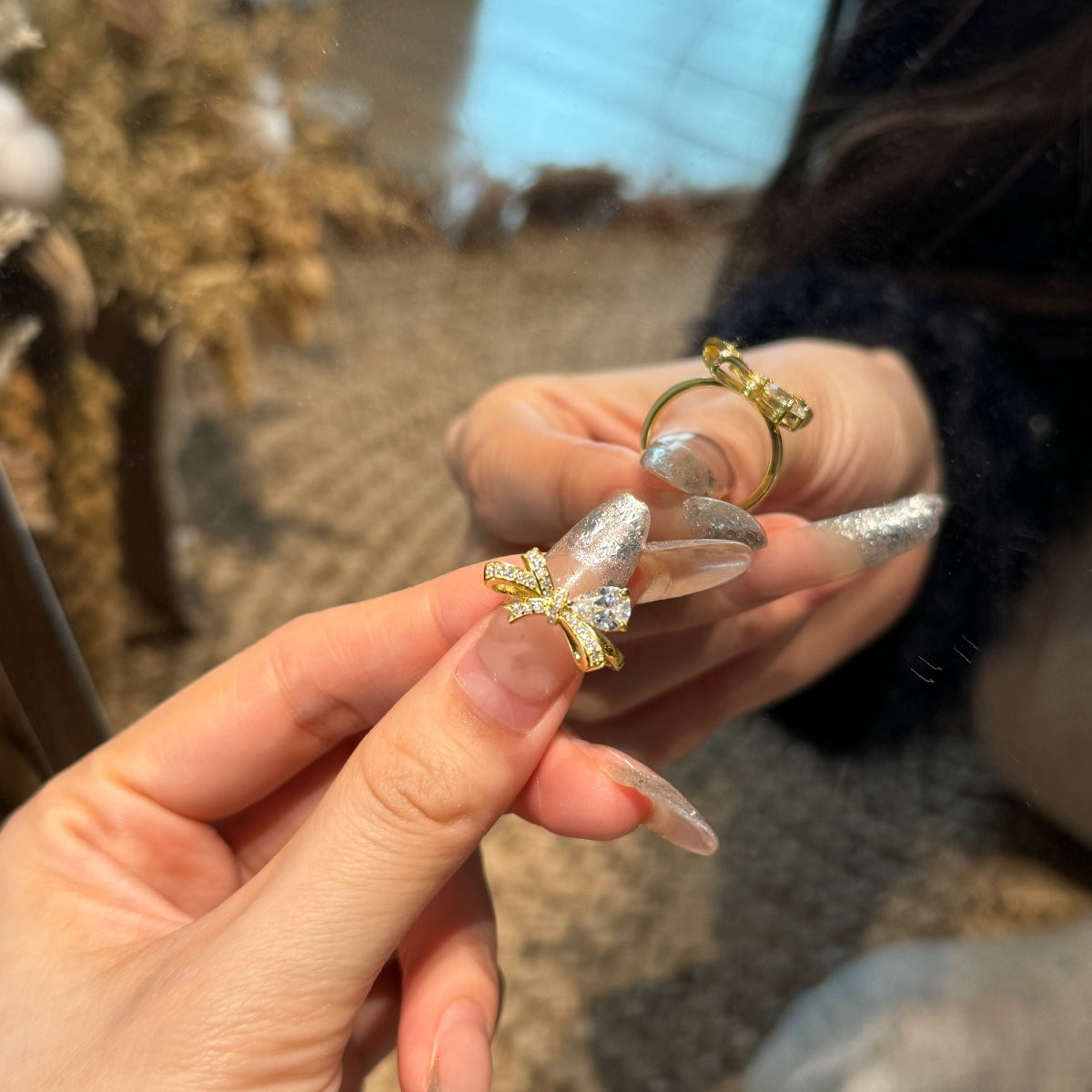 JAC Silver women 925 silver gold plated ring