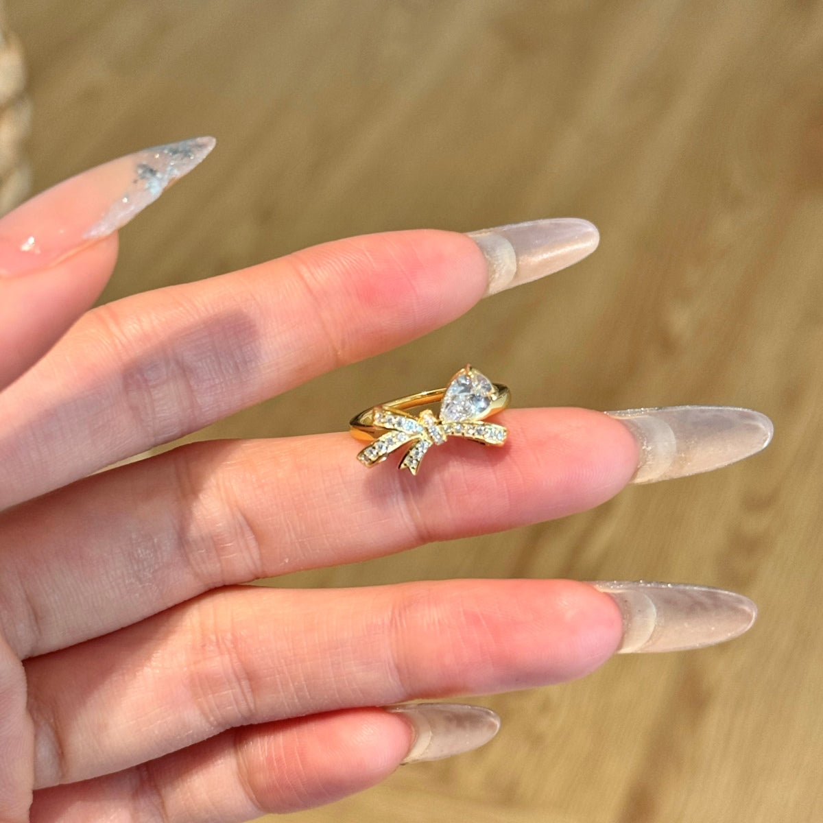 JAC Silver women 925 silver gold plated ring