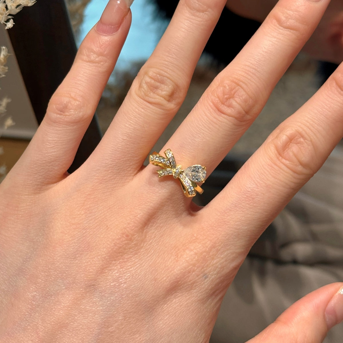 JAC Silver women 925 silver gold plated ring