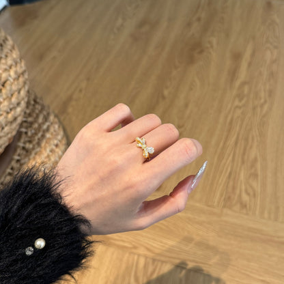 JAC Silver women 925 silver gold plated ring