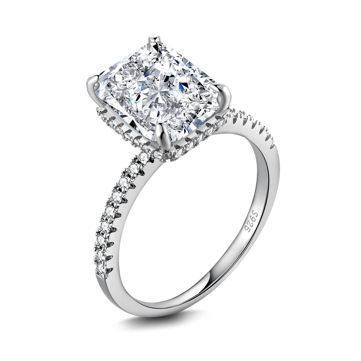 JAC Silver Women's 925 Sterling Silver Crushed Ice Ring