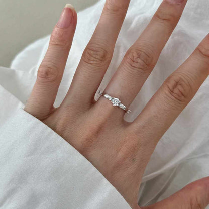 JAC Silver 925 Sterling Silver Eternity Band 5A Zirconia Rings for Women Daily Dress Up